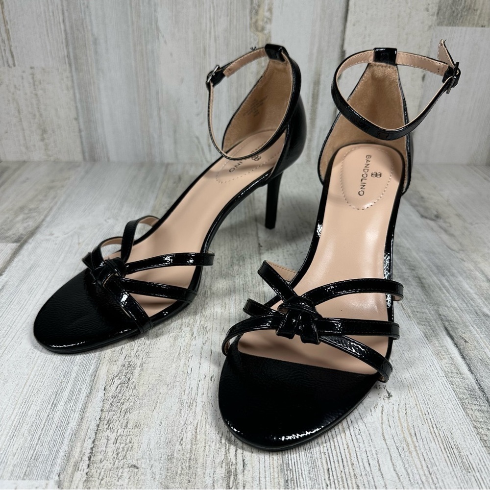New Bandolino May Sandal in Black Patent #886